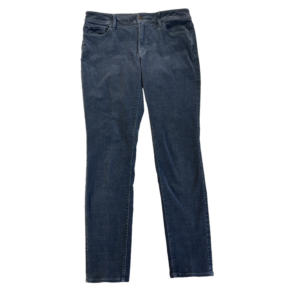 Ann Taylor Loft Women's 30/10 Blue Gray Curvy Skinny Corduroy Ankle Pants BOHO